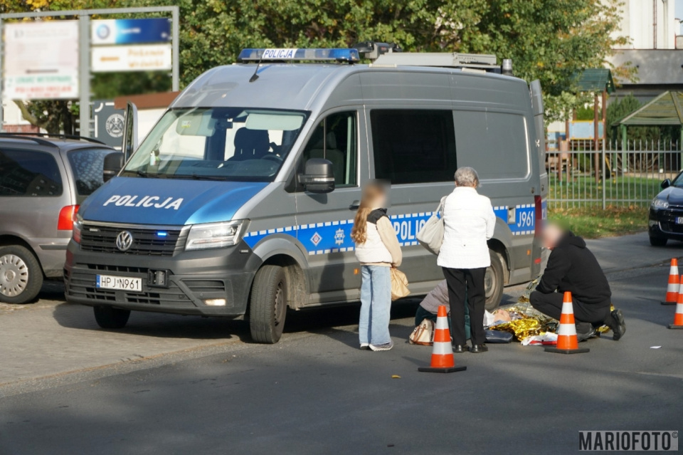 Potrącenie pieszego przy ul. Bielskiej w Opolu [fot. Mario]