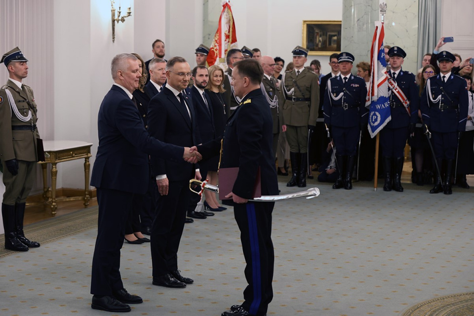 Nominacje generalskie w Pałacu Prezydenckim [fot st. bryg. Karol Kierzkowski, rzecznik prasowy KG PSP]