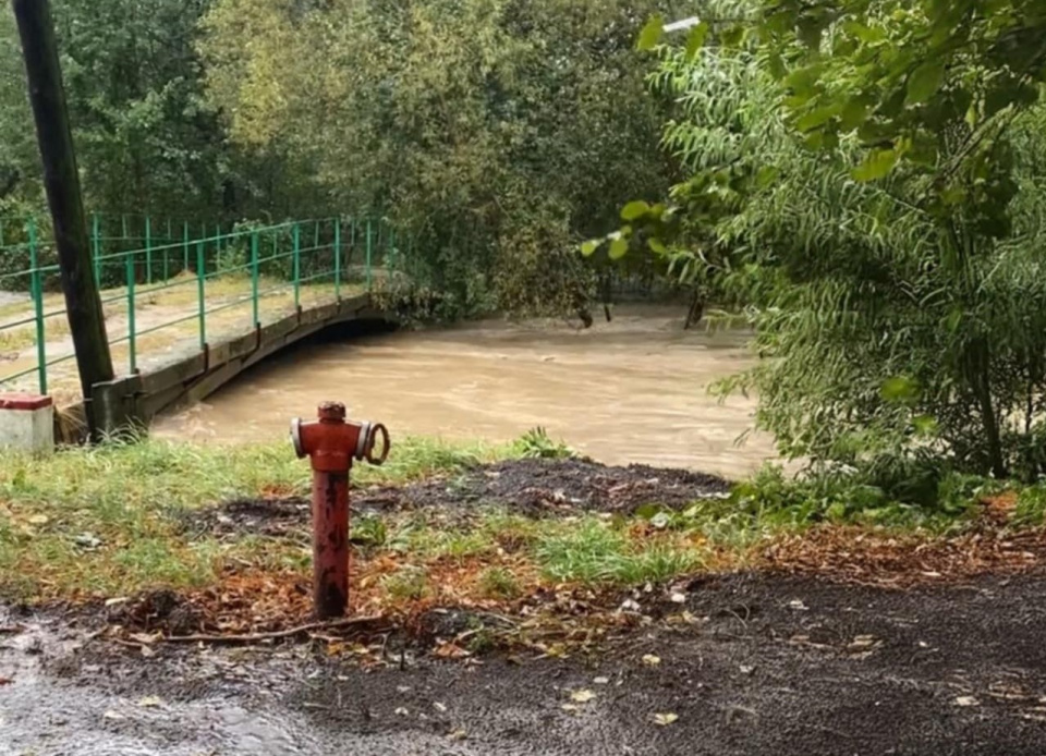 Most w czasie powodzi w powiecie głubczyckim - [fot: Marcin Boczek]