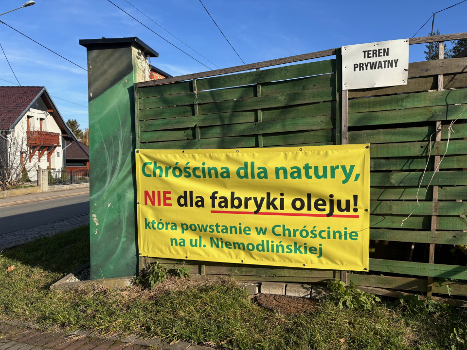 Protest mieszkańców Chróściny [fot. Jakub Biel]