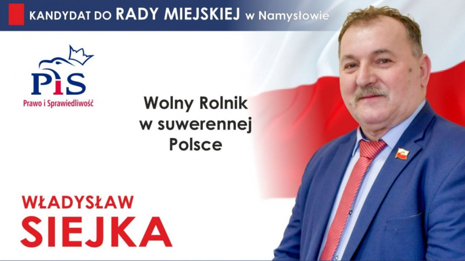 Władysław Siejka wszedl do rady miasta z list PiS [fot. materiały wyborcze]