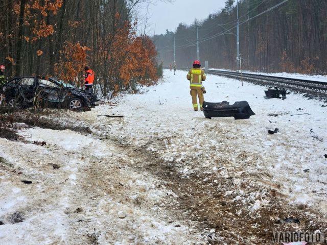 Wypadek na przejeździe kolejowym w Nowej Schodni